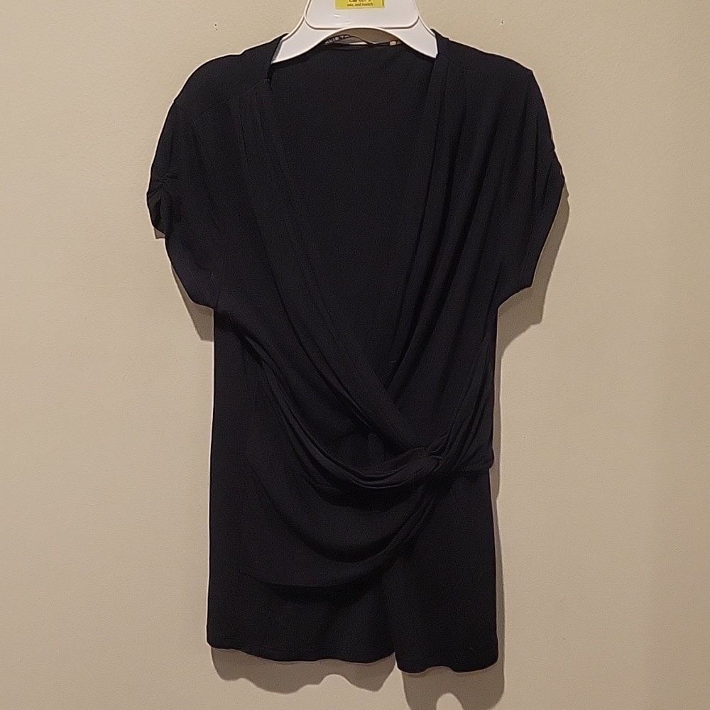 ❤️ ELIE TAHARI V NECK KNOTTED TWIST TOP, SMALL